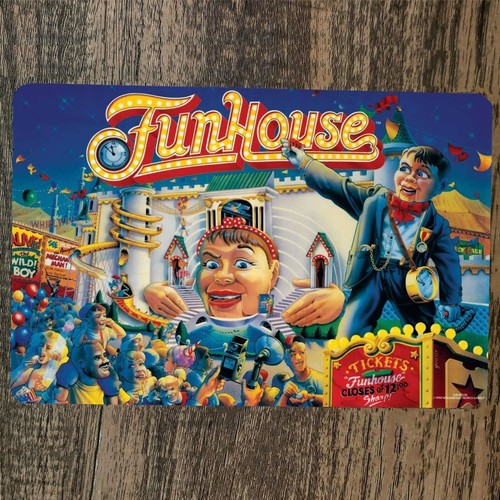 Arcade Games & Vending Llc - Funhouse metalen wandbord met videogame-arcadeposter